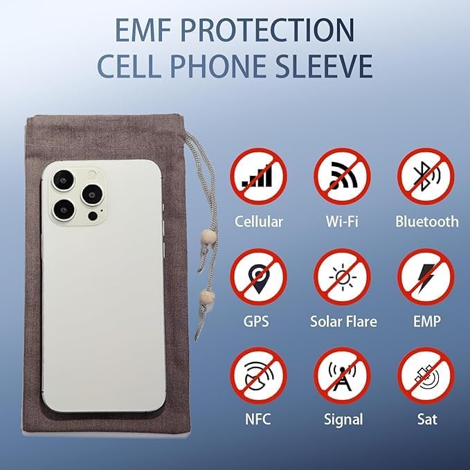 HAQuake EMF Cell Phone Sleeve fo Phone Pouch, High-Shield EMF Blocking Pouch, 100% Silver Fibers forDigital Security, Signal Blocking, Anti-EMP Radiation Bag for Privacy Protection. (Gray3) - Image 5